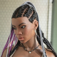Implanted Synthetic Hair with Dreadlocks